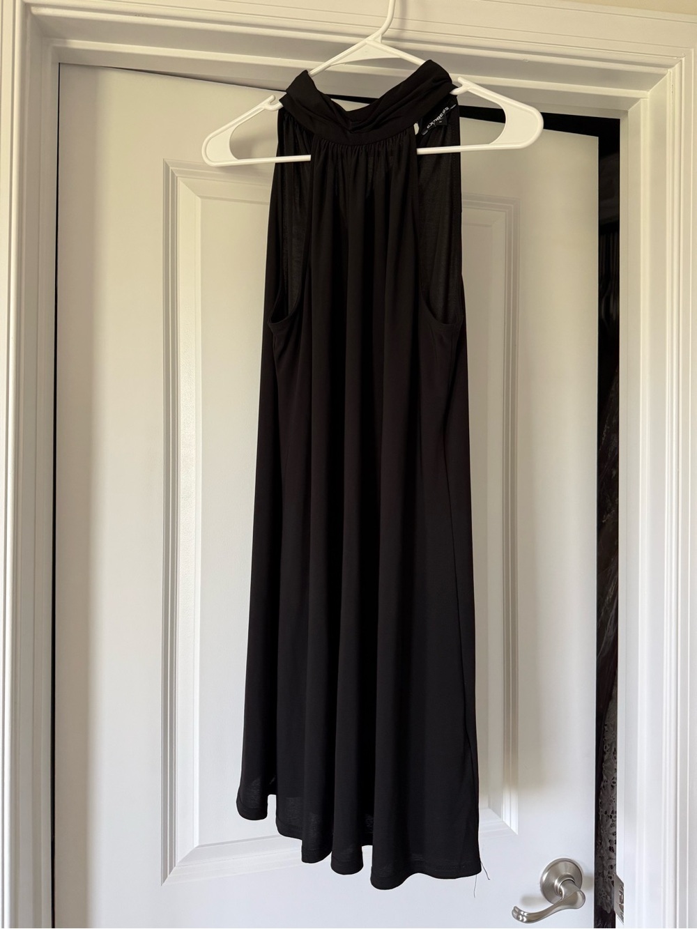 Express Black One-Shoulder Halter Dress